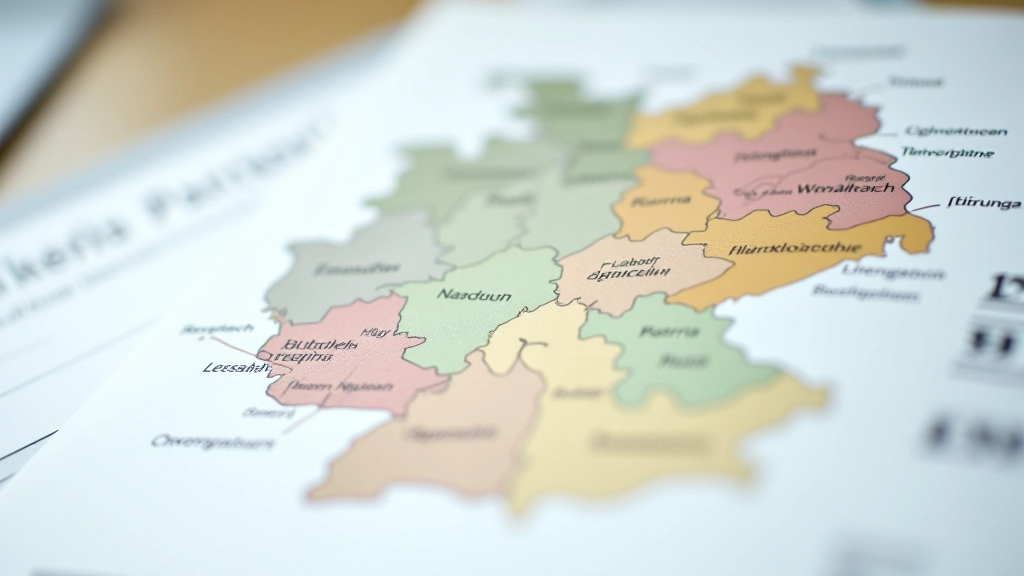 Detaillierte Karte von Deutschland mit verschiedenen Bundesländern und Steuersätzen